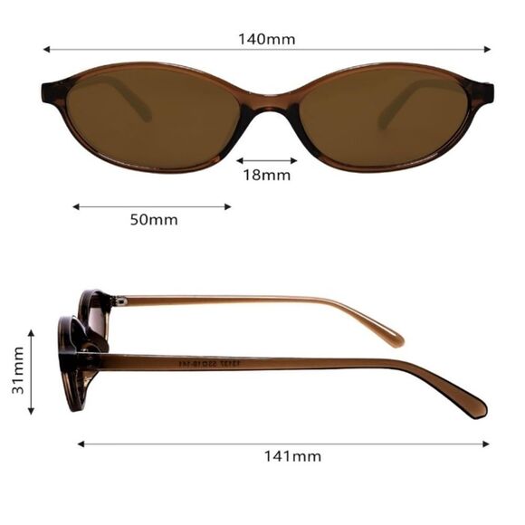 New retro oval sunglasses main image 4